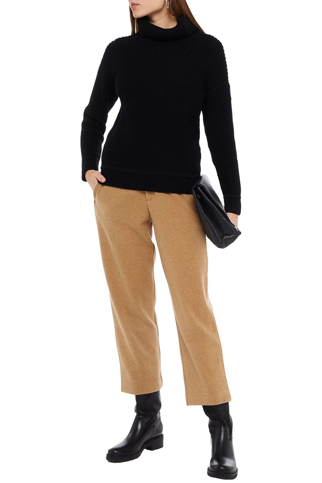 Black Williston merino wool turtleneck 