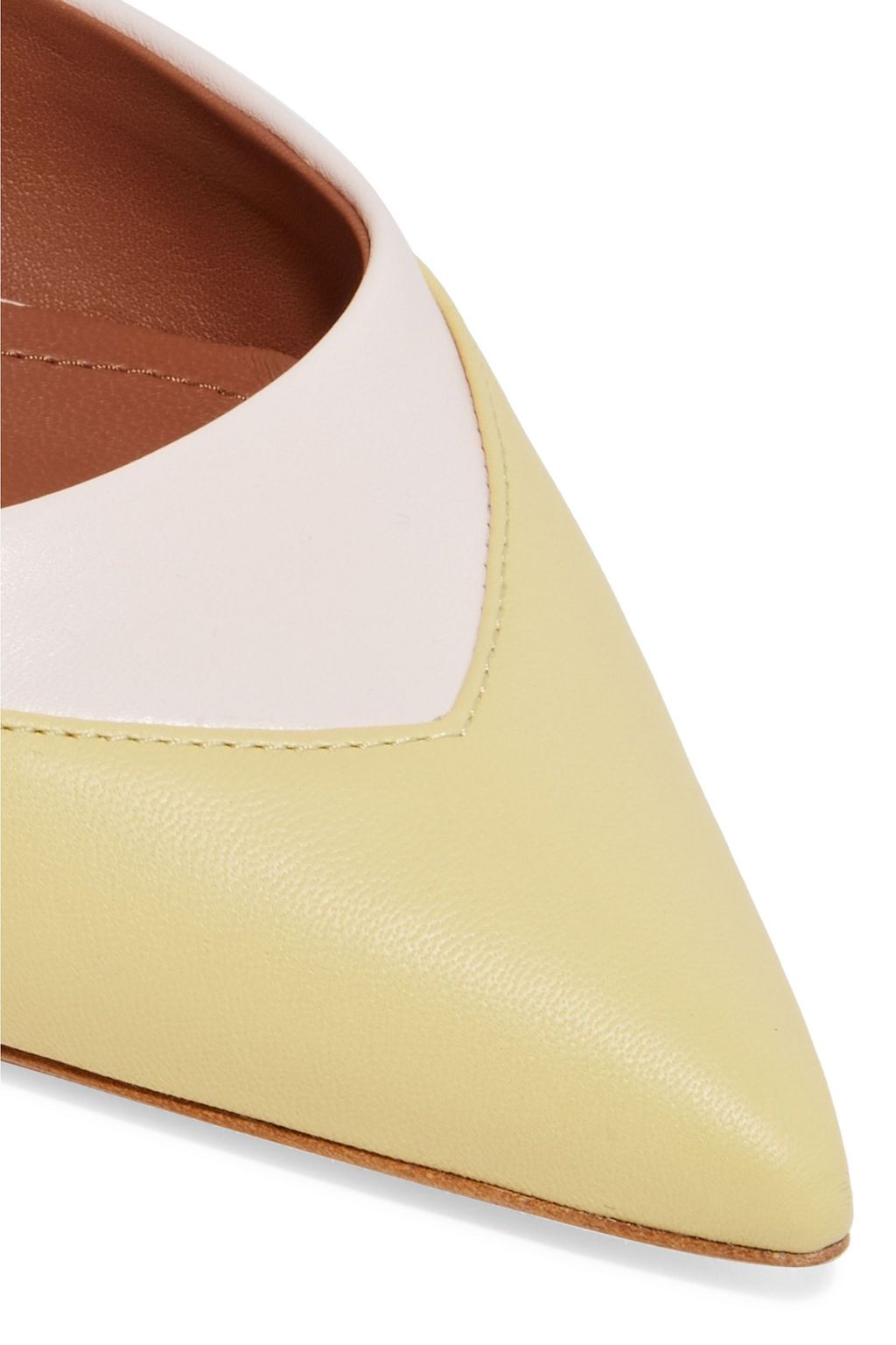 MALONE SOULIERS Edie 45 two-tone leather mules | Sale up to 70% off ...