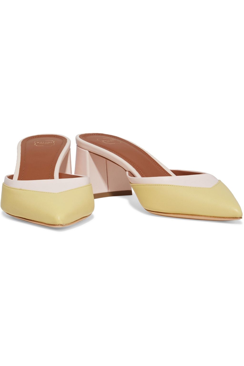 MALONE SOULIERS Edie 45 two-tone leather mules