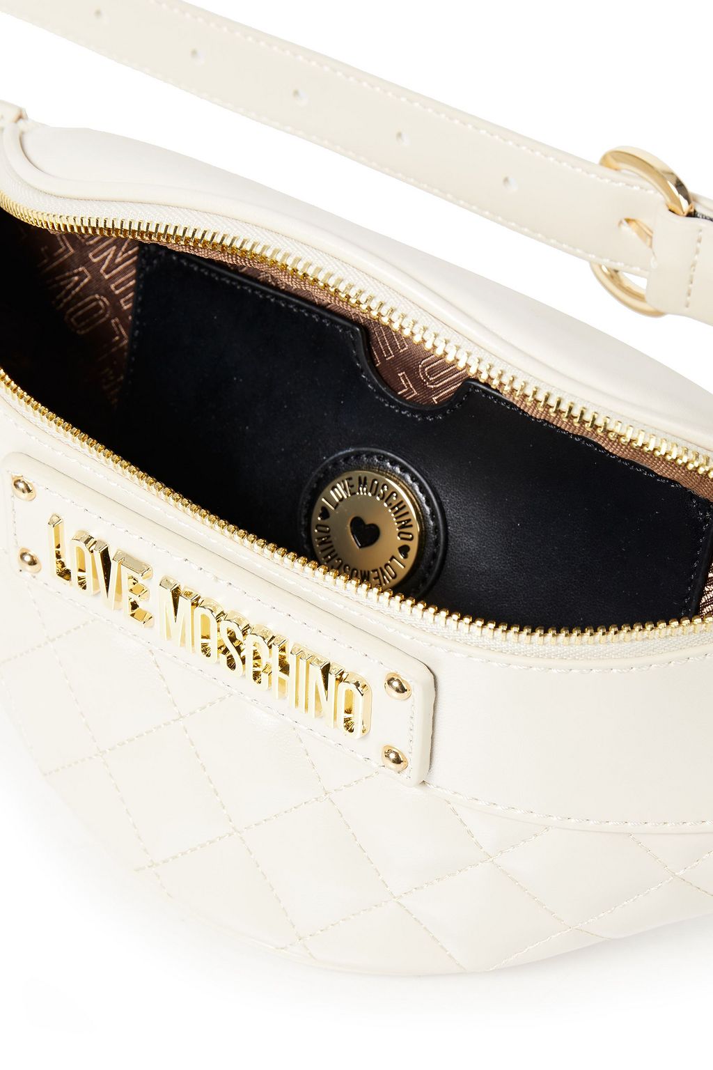 LOVE MOSCHINO Quilted faux leather belt bag THE