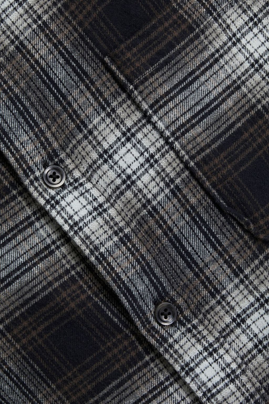 FRAME Checked cotton-flannel shirt