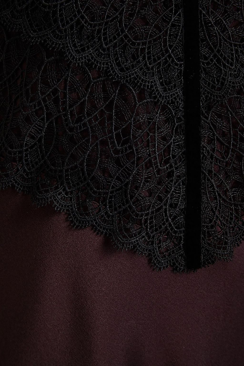 AMANDA WAKELEY Lace-paneled silk-satin crepe maxi dress