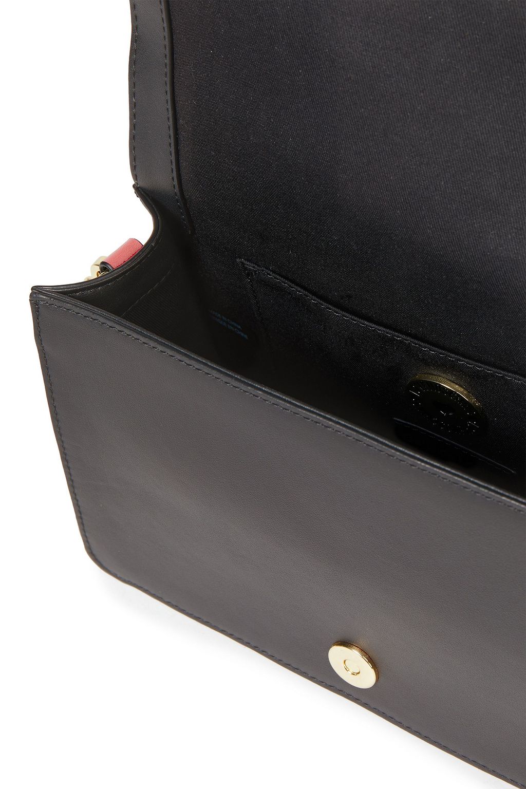 LOVE MOSCHINO Appliquéd striped leather shoulder bag