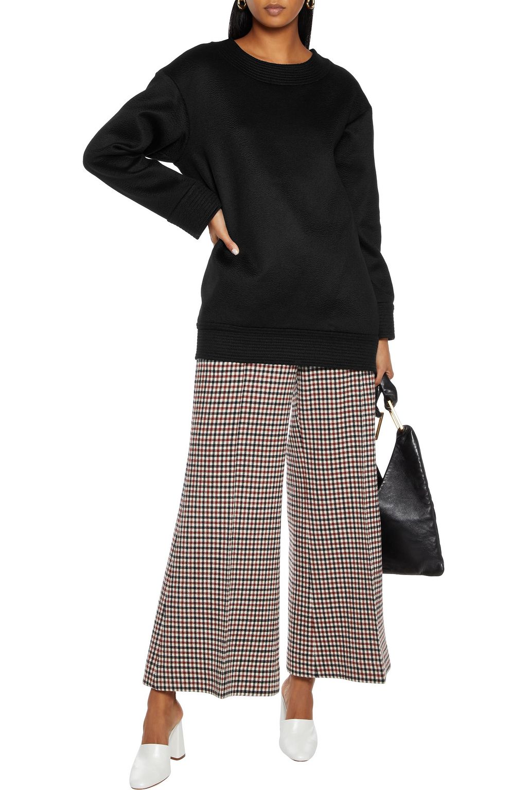 ADAM LIPPES Split-back cashmere sweatshirt