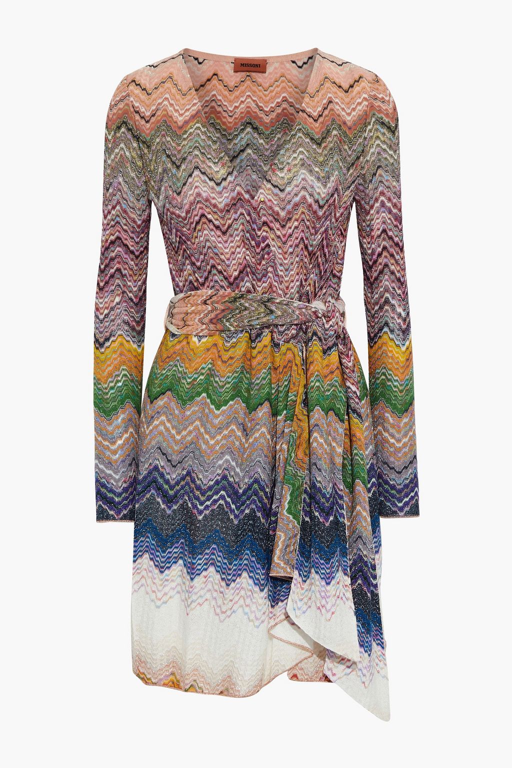 multicolor wrap dress