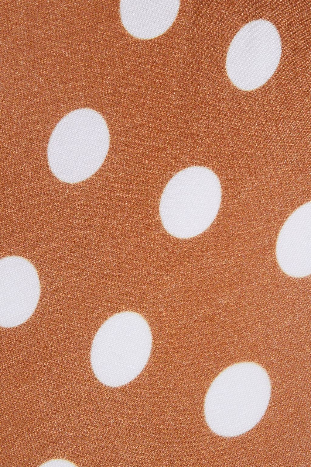 CAROLINE CONSTAS Amara broderie anglaise-trimmed polka-dot stretch-jersey bodysuit