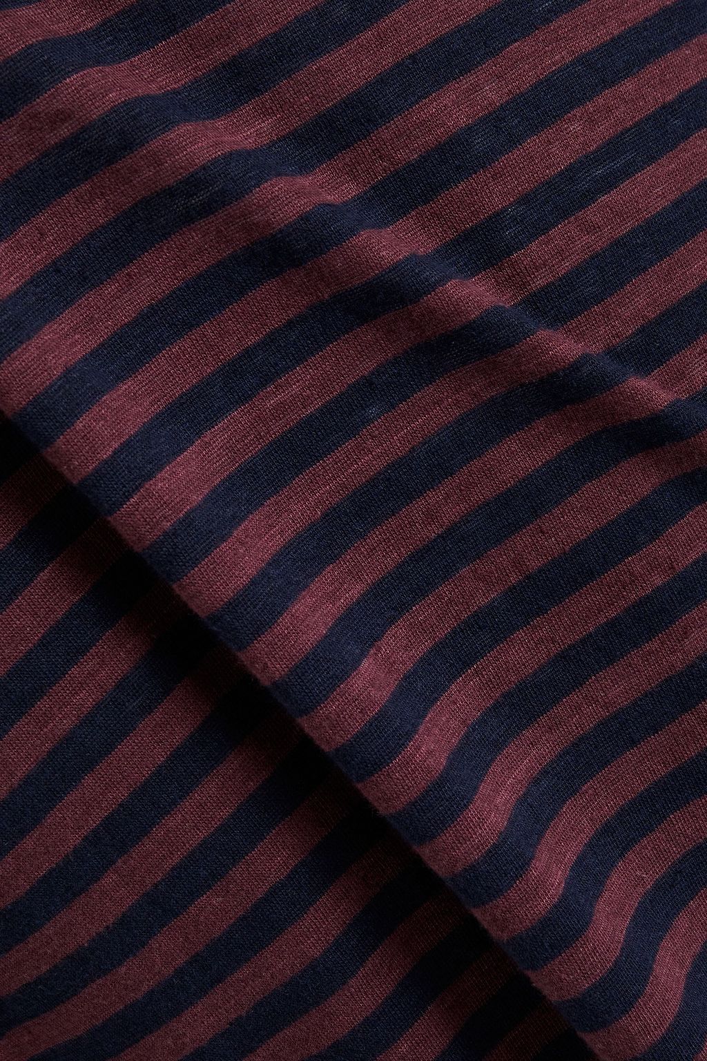 FRAME Slim-fit striped linen-jersey T-shirt