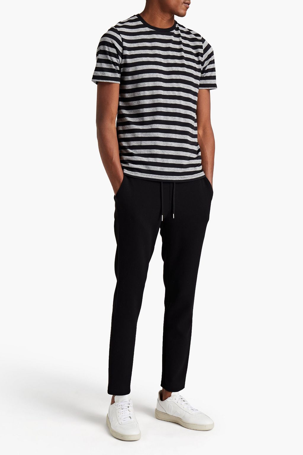 FRAME Striped jersey T-shirt