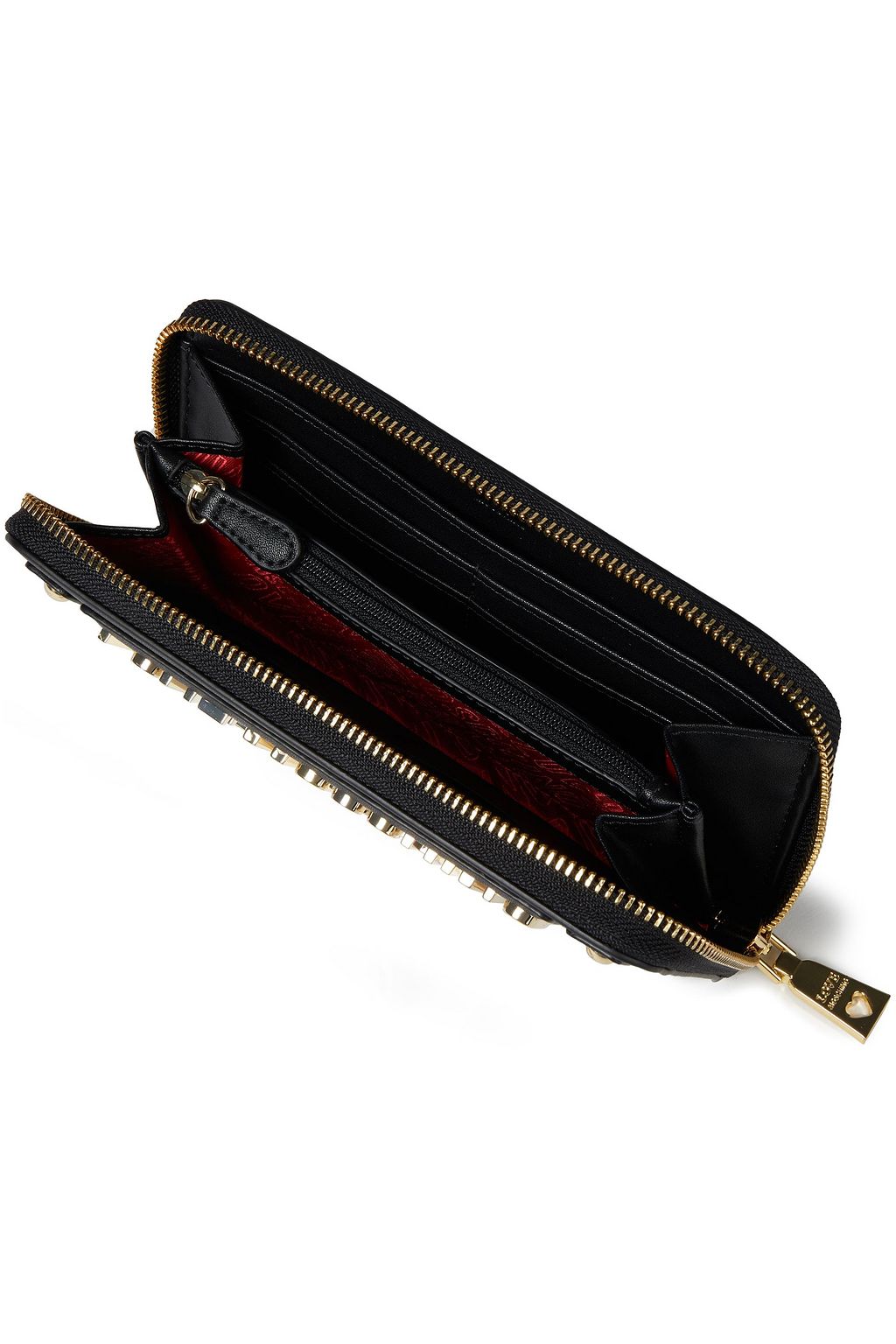 LOVE MOSCHINO Embellished faux leather wallet