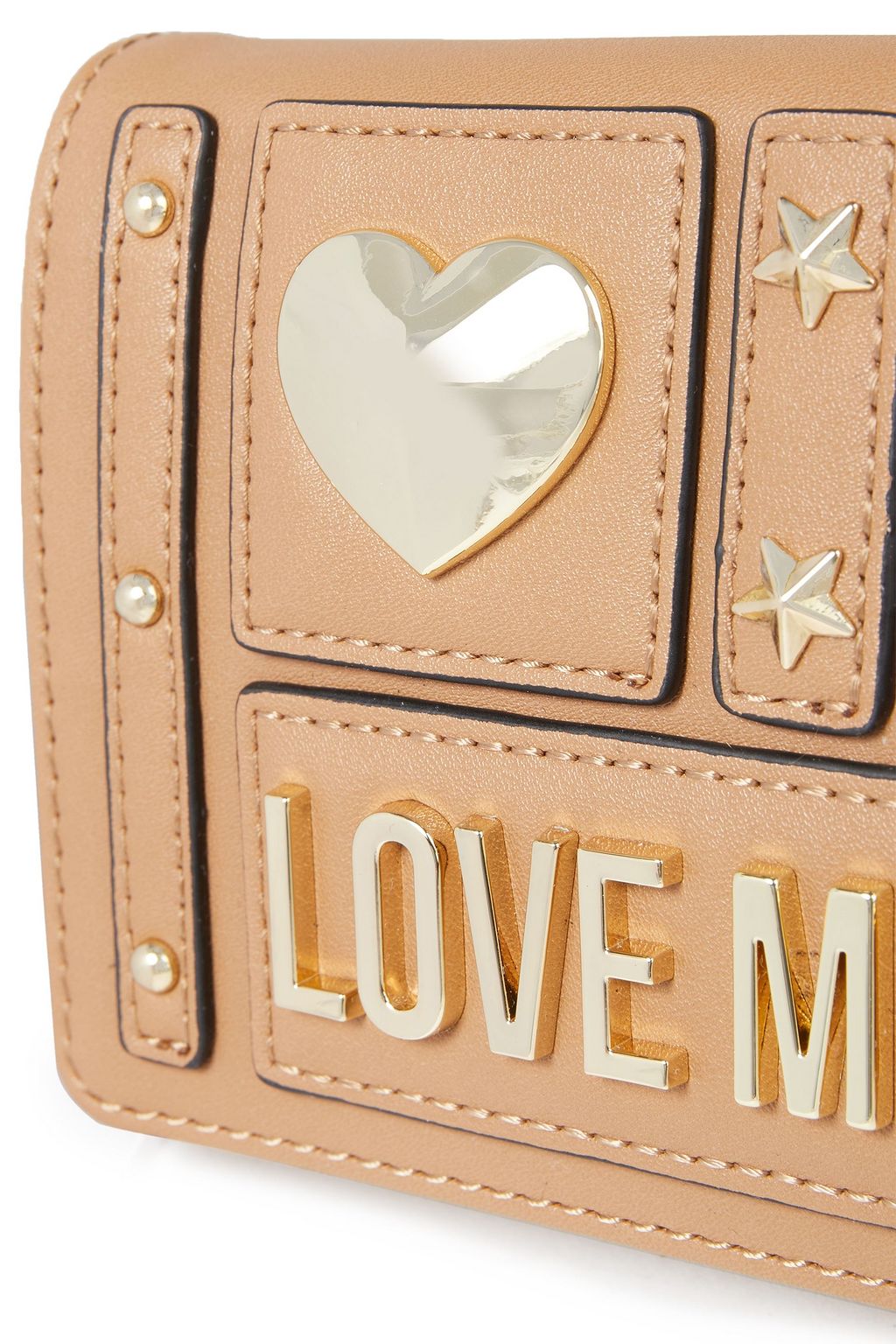 LOVE MOSCHINO Embellished faux leather continental wallet