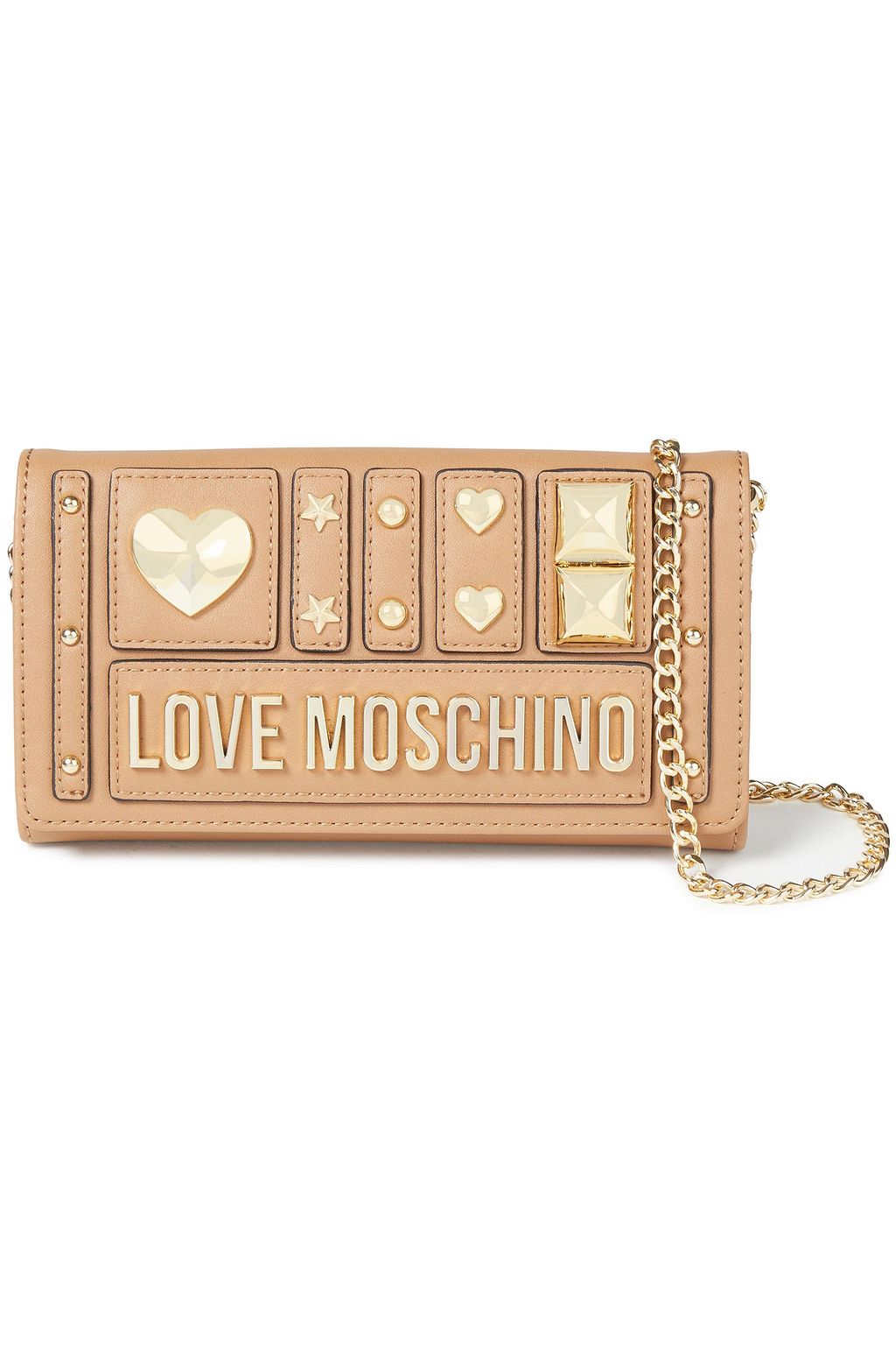 LOVE MOSCHINO Embellished faux leather continental wallet