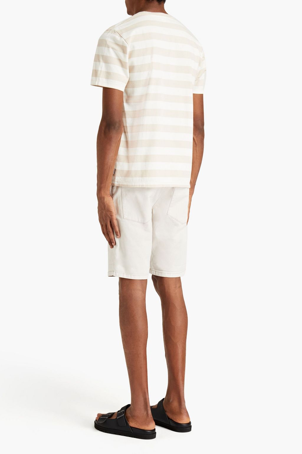 FRAME Striped cotton-jersey T-shirt