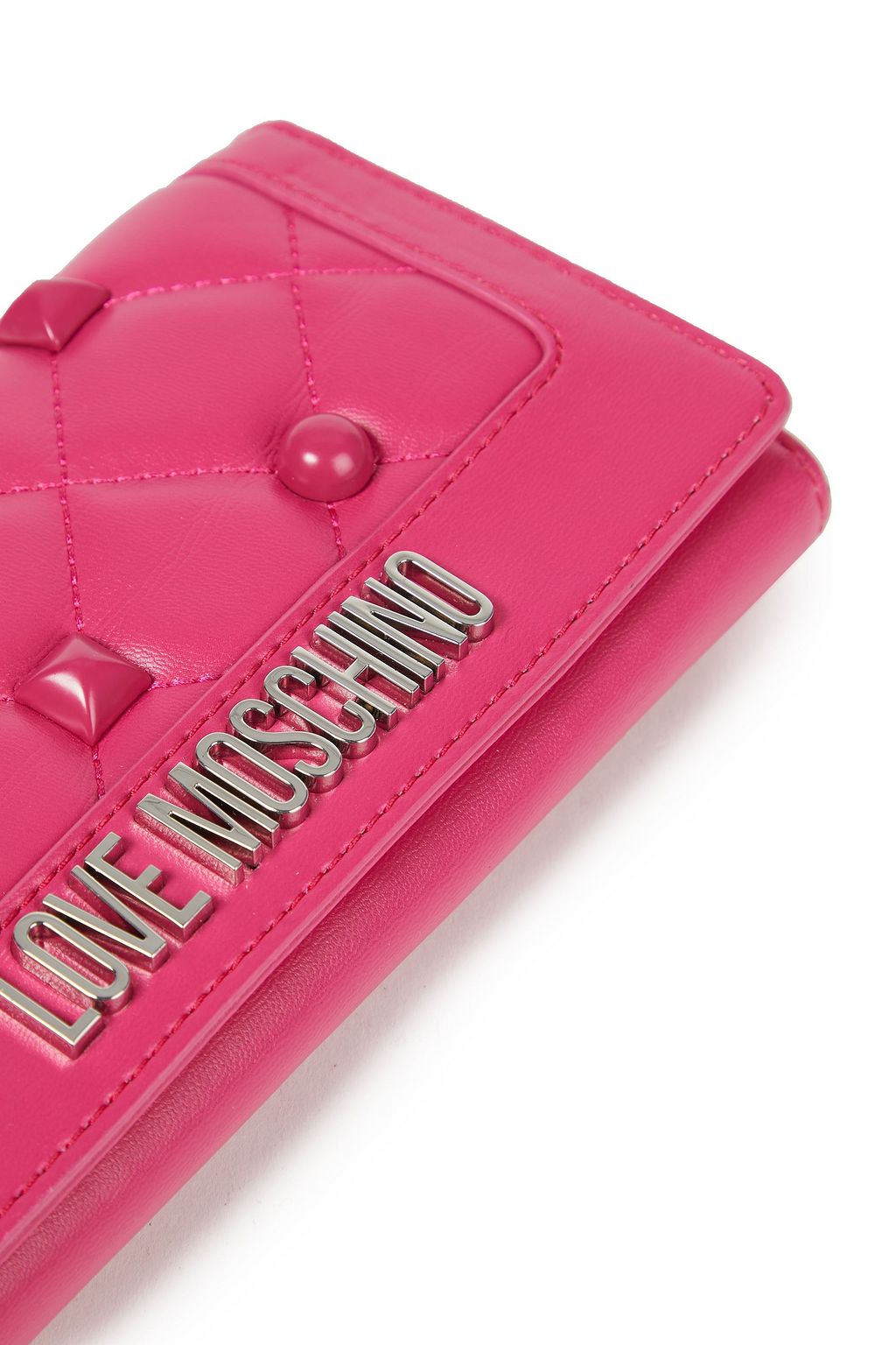 LOVE MOSCHINO Embellished quilted faux leather continental wallet