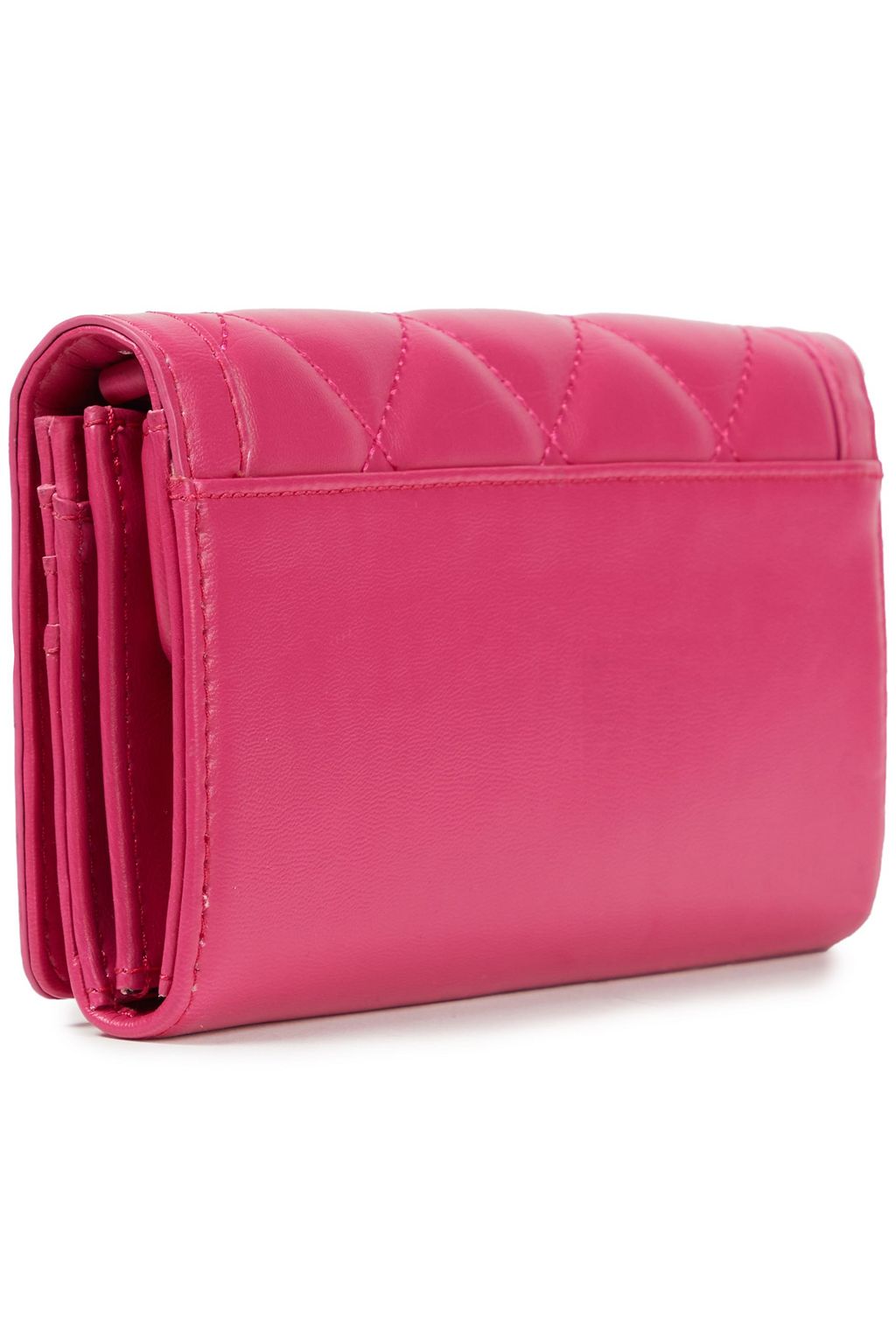 LOVE MOSCHINO Embellished quilted faux leather continental wallet