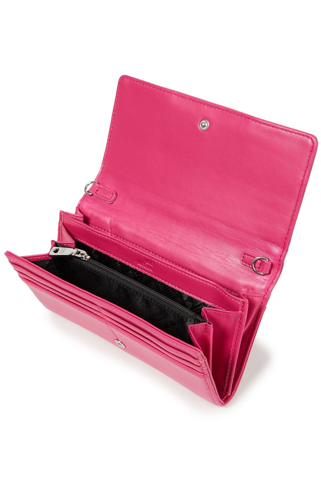 LOVE MOSCHINO Embellished quilted faux leather continental wallet