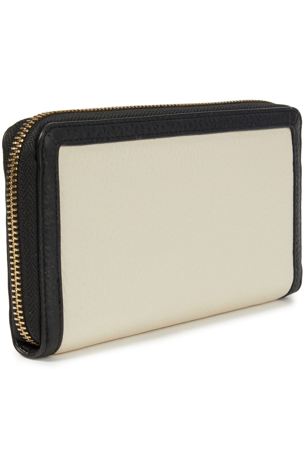 LOVE MOSCHINO Embellished two-tone pebbled-leather wallet