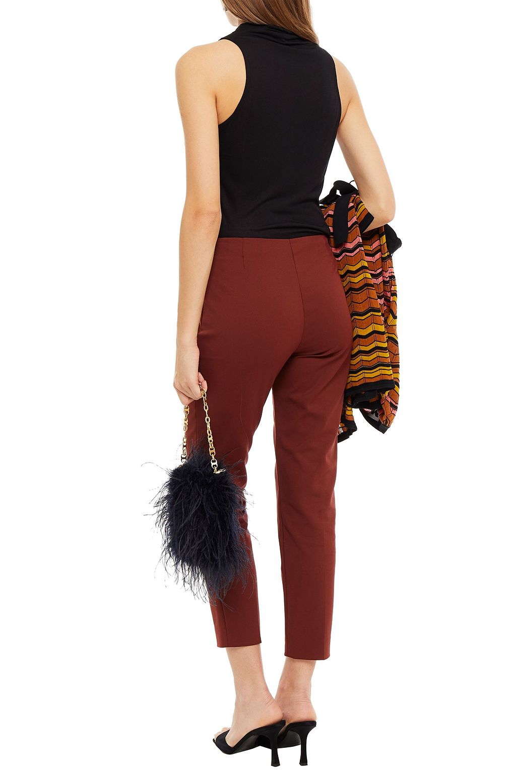 M MISSONI Cropped cotton-blend twill slim-leg pants