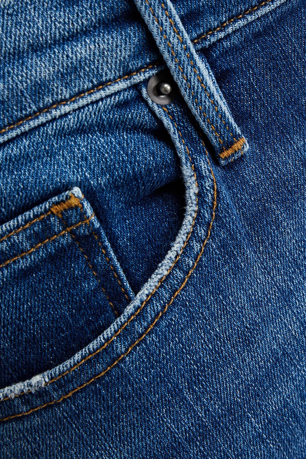 FRAME Slim-fit whiskered denim jeans