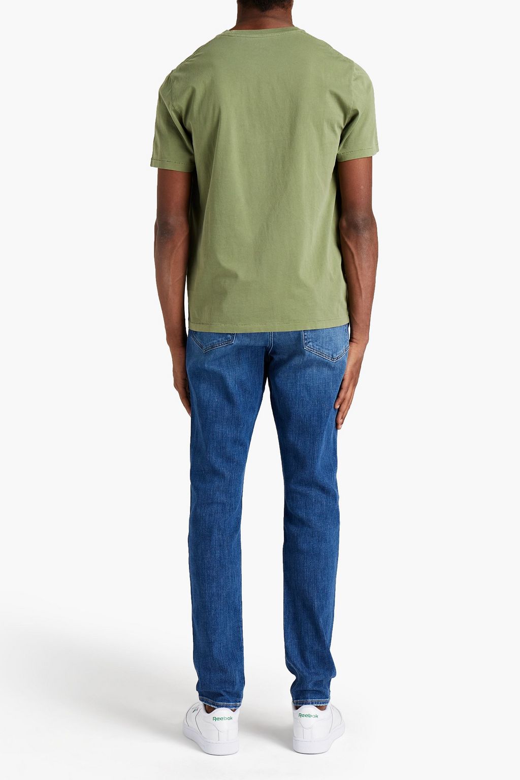 FRAME Slim-fit whiskered denim jeans