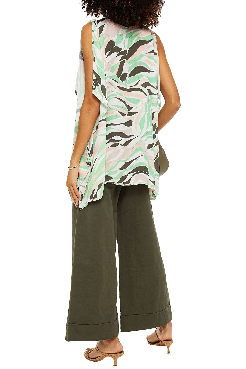 M MISSONI Printed silk crepe de chine top