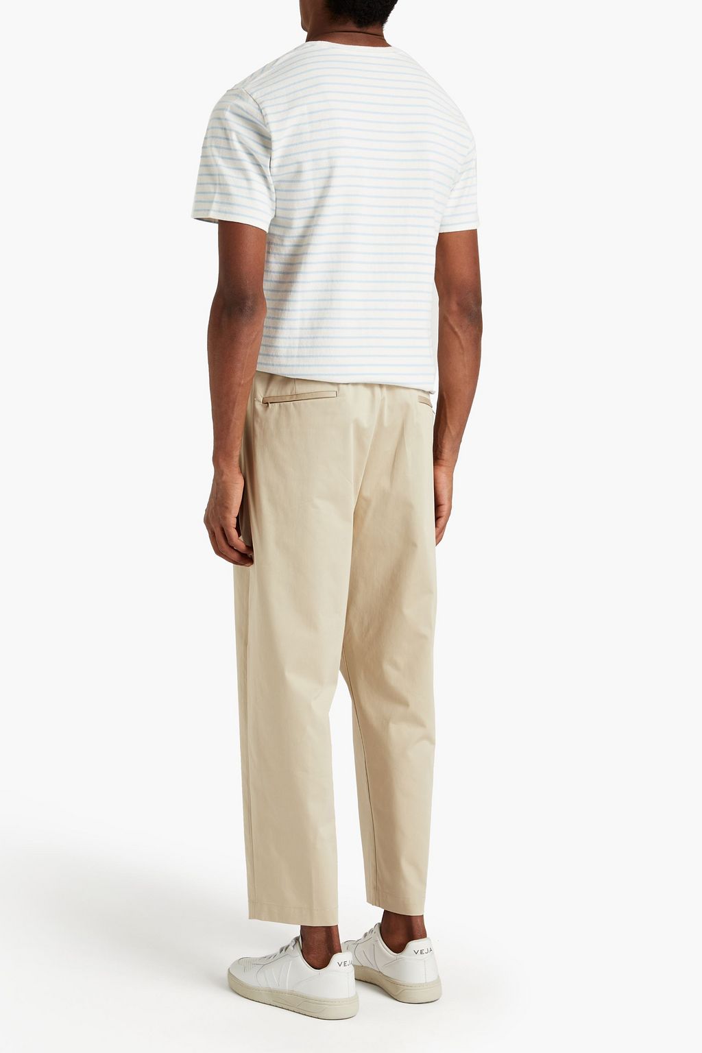 DUNHILL Cotton-blend sateen chinos