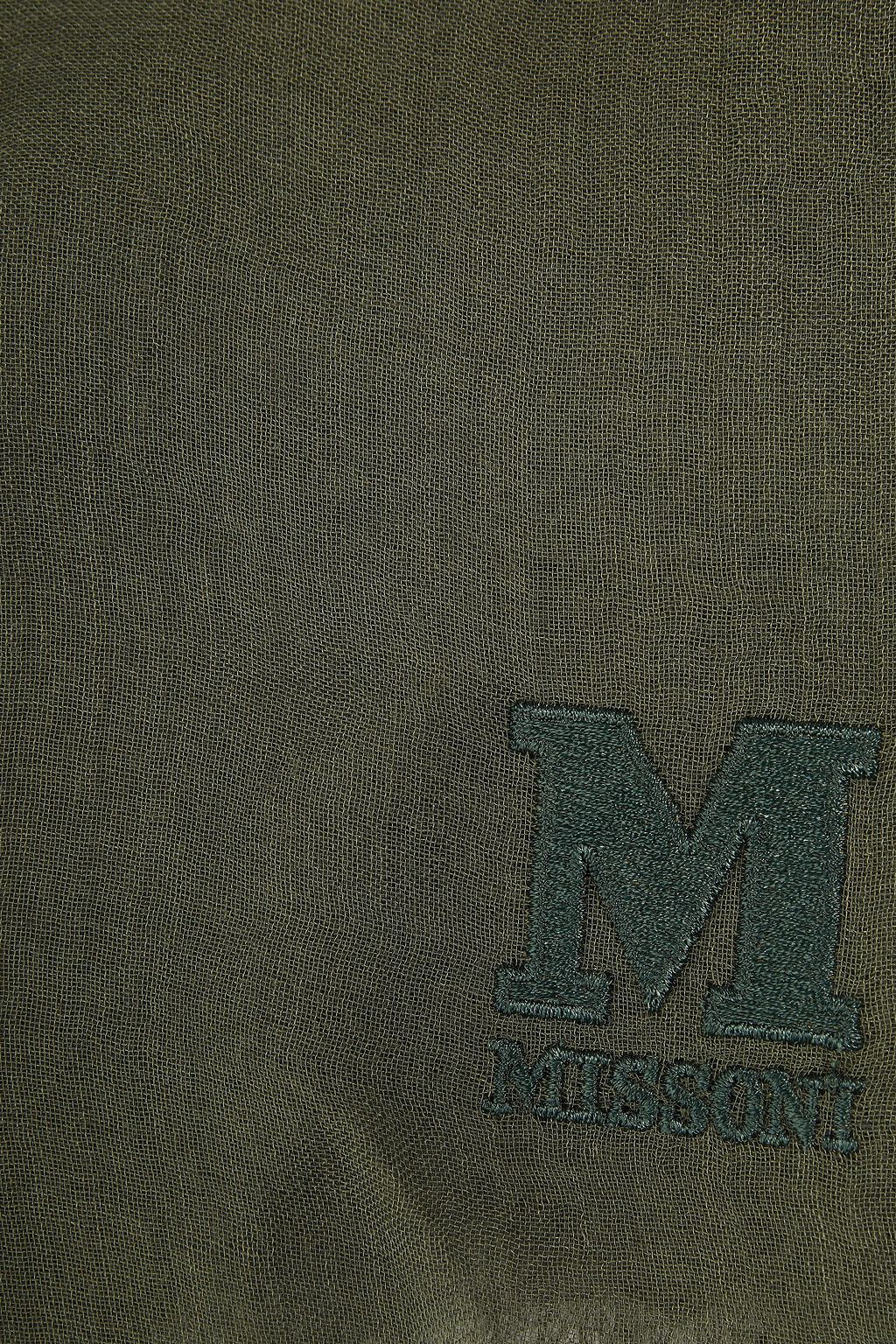 M MISSONI Schal aus Gaze aus einer Modal-Kaschmirmischung mit Stickereien