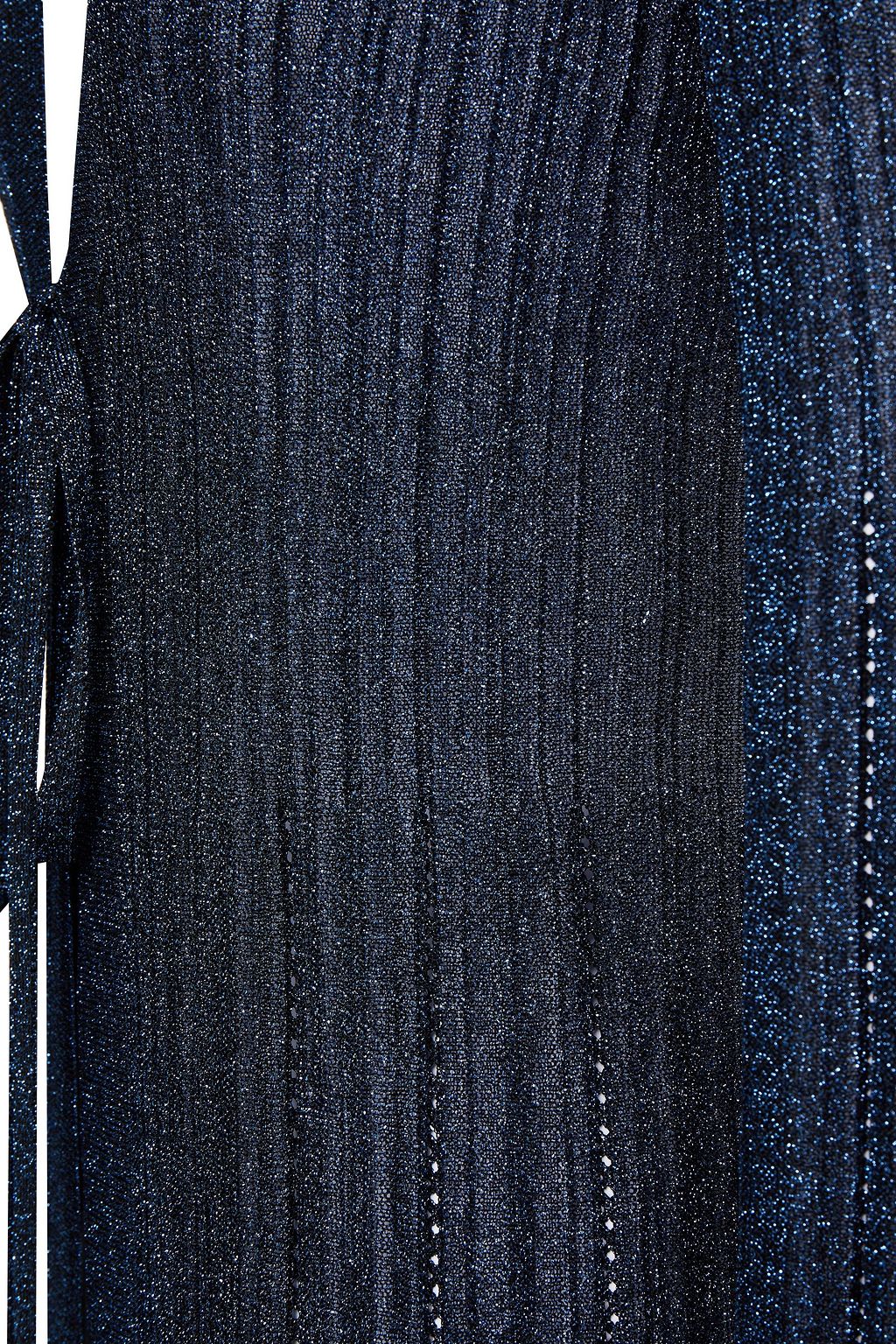 M MISSONI Pointelle-trimmed metallic crochet-knit cardigan