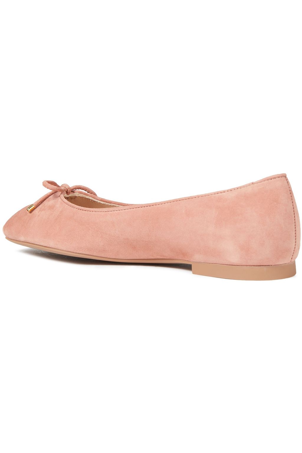 STUART WEITZMAN Gabby bow-detailed suede ballet flats