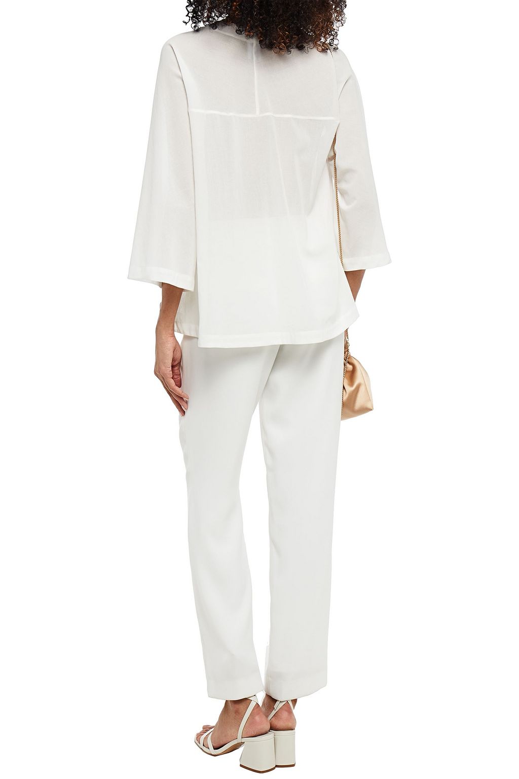 M MISSONI Draped cotton-gauze blouse