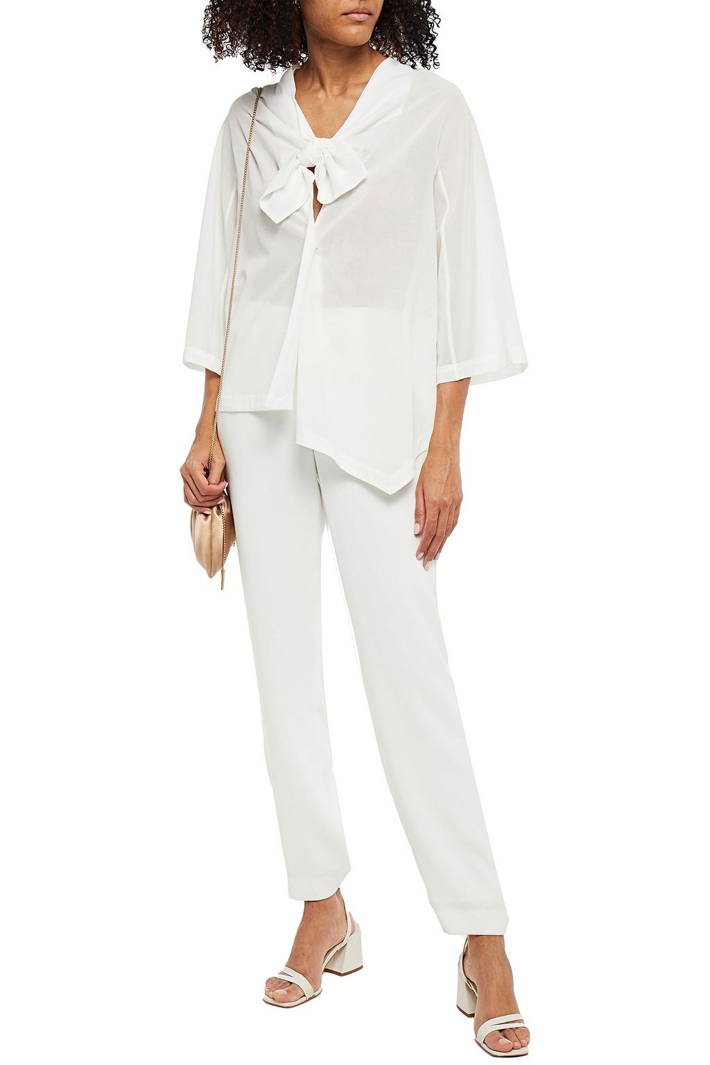 M MISSONI Draped cotton-gauze blouse