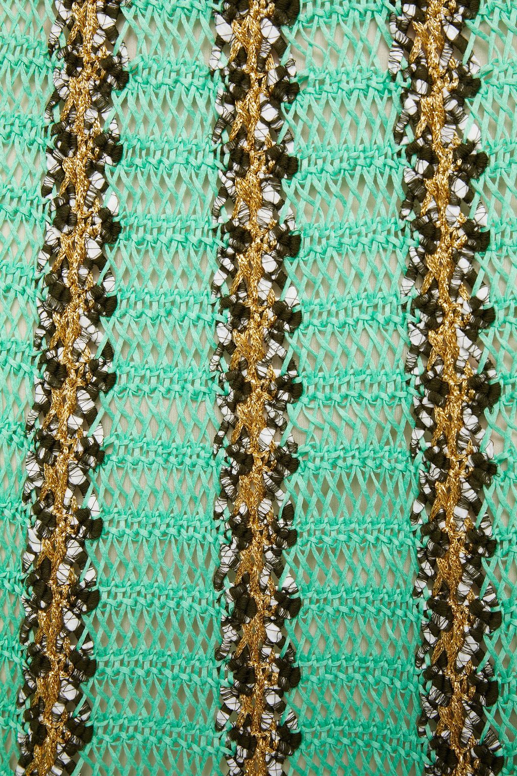 M MISSONI Metallic crochet-knit cotton-blend skirt