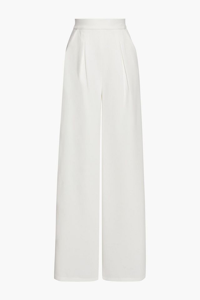 Alexis pleated cady wide-leg pants