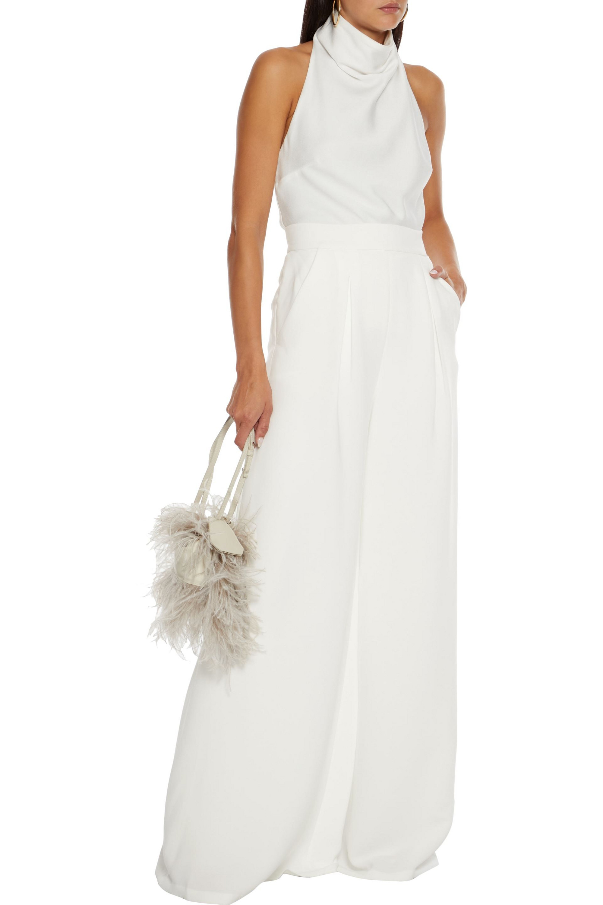 CATHERINE DEANE Alexis pleated cady wide-leg pants