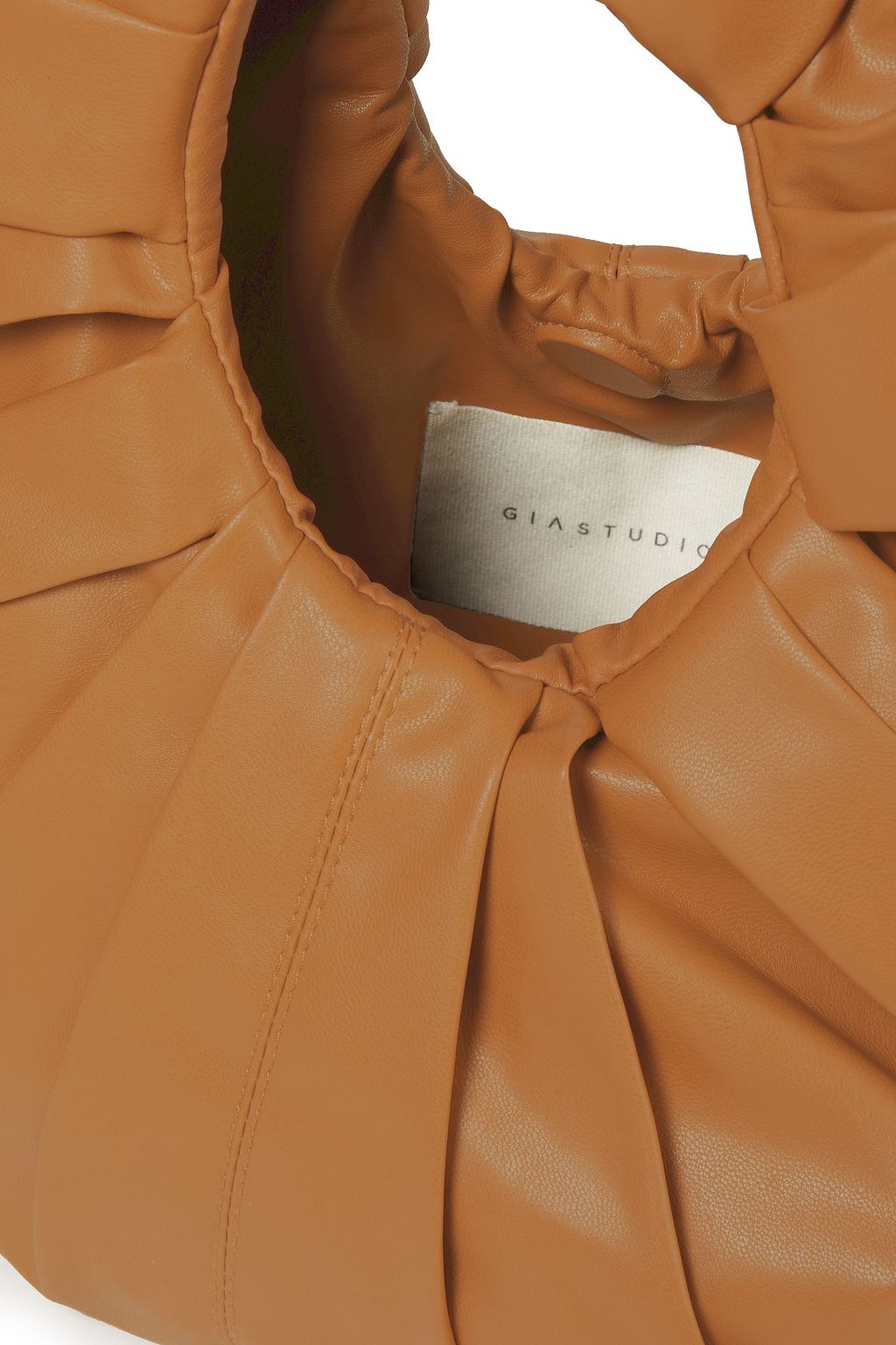 GIA STUDIOS Croissant pleated vegan leather tote