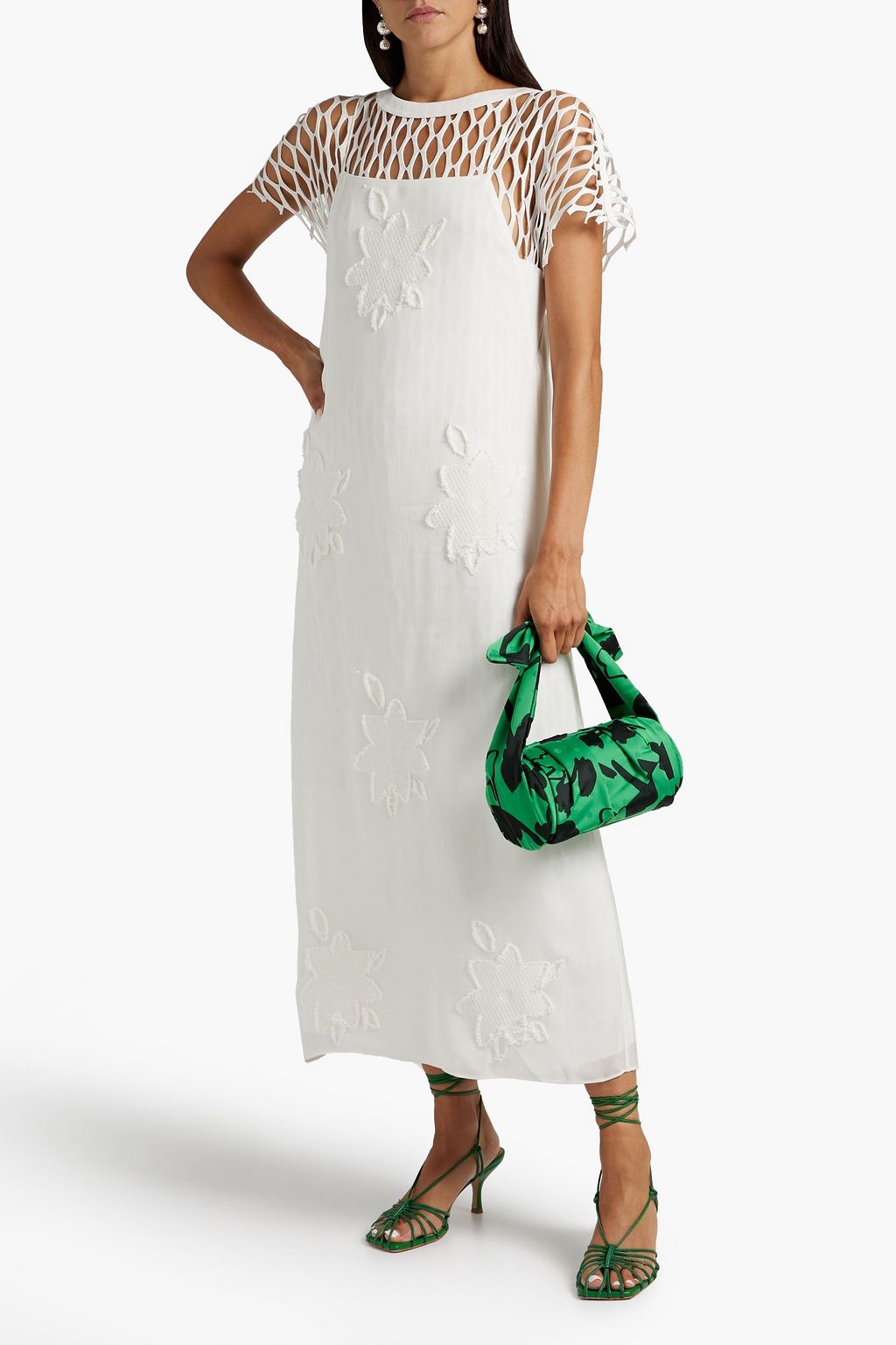 TIBI Fil coupé midi dress