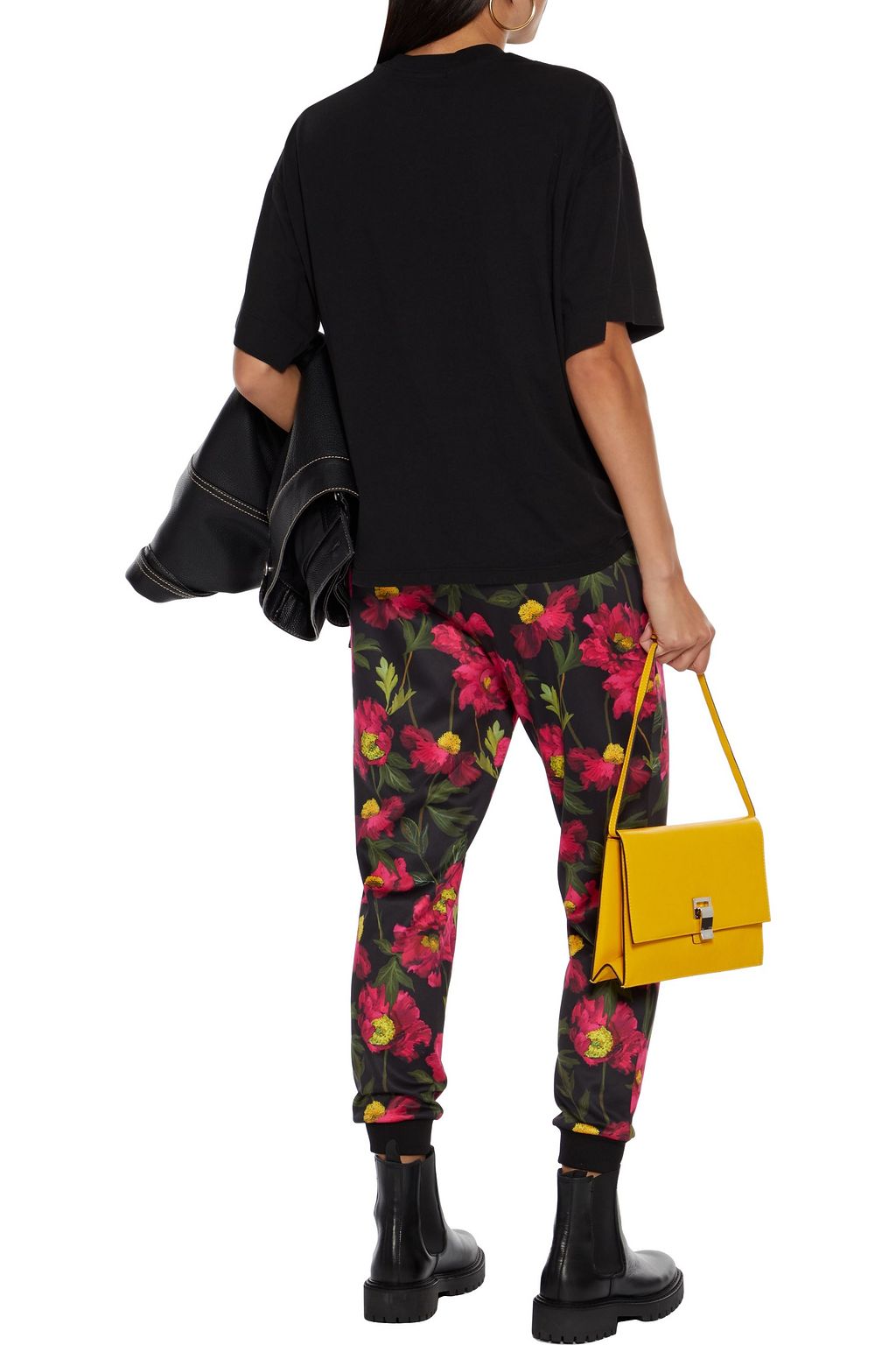 ALICE + OLIVIA Tokyo floral-print stretch-jersey track pants