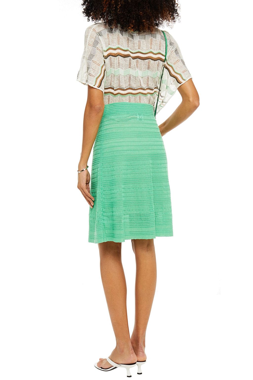 M MISSONI Cotton-blend crochet-knit skirt