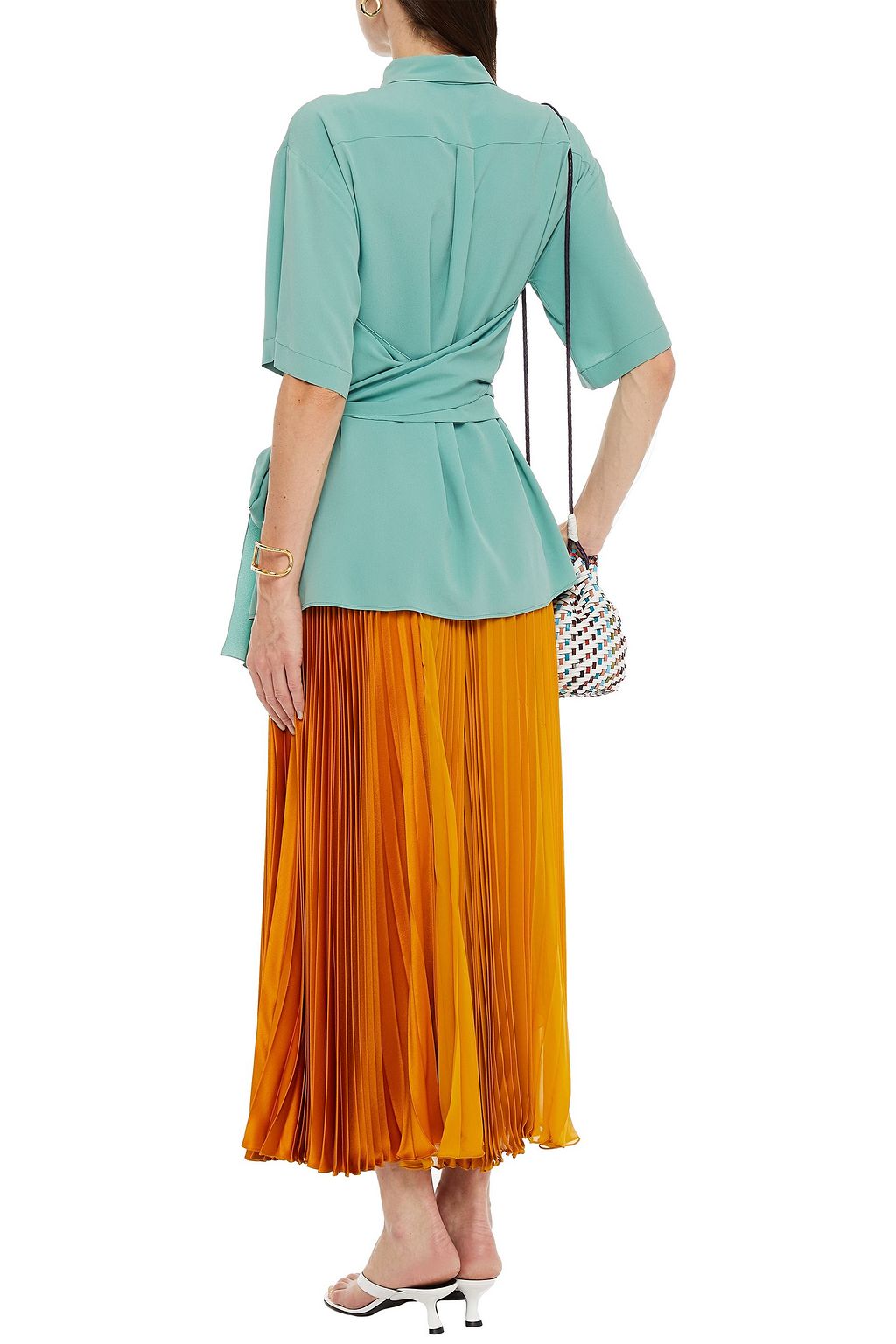 M MISSONI Belted crepe shirt
