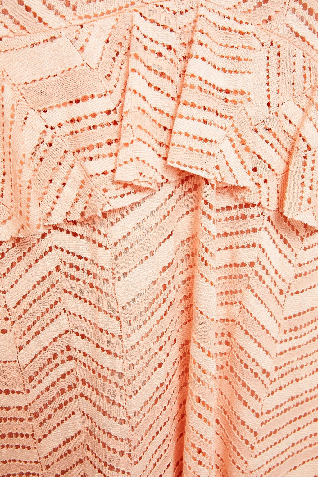 M MISSONI Ruffled crochet-knit midi dress