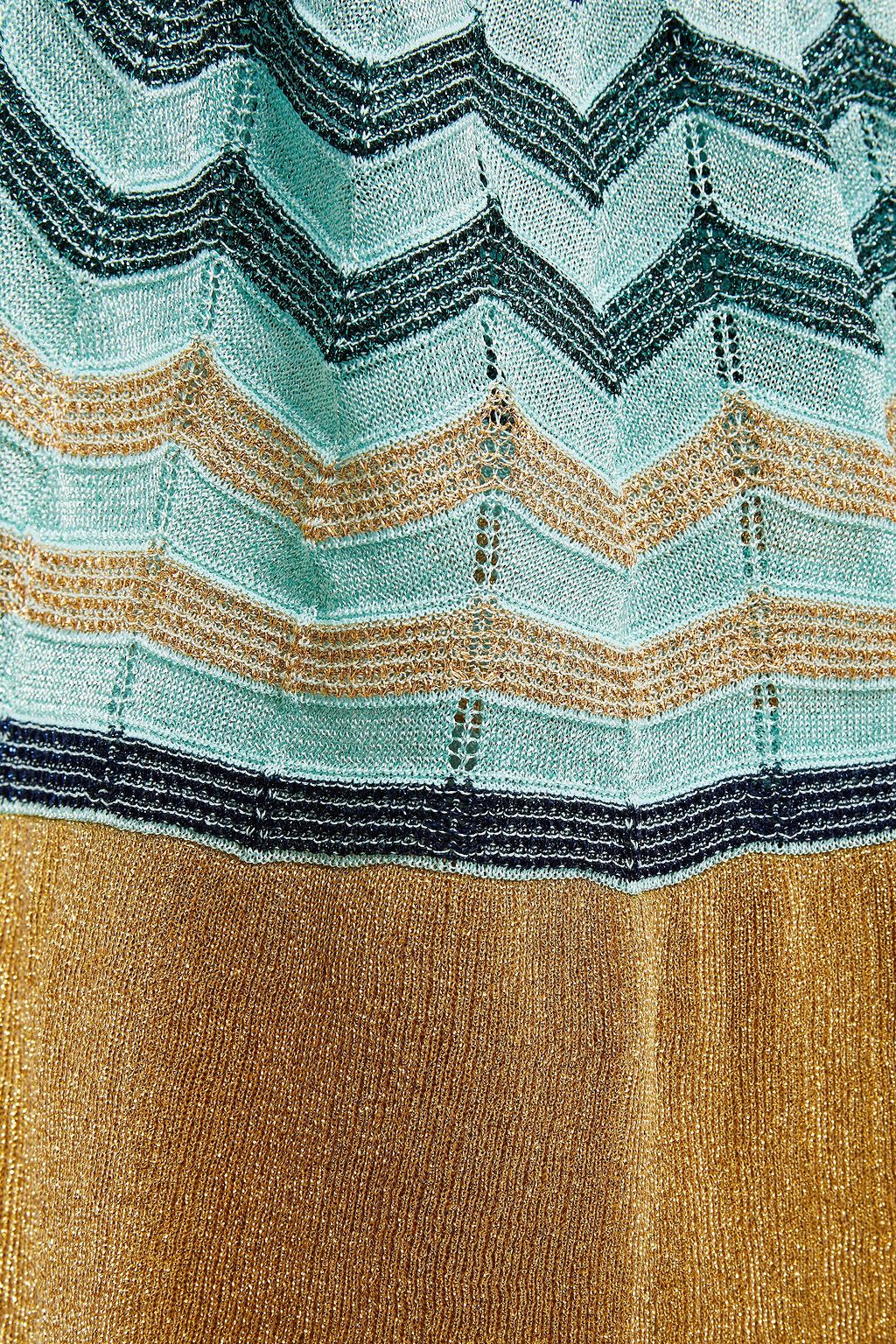 M MISSONI Metallic crochet-knit top