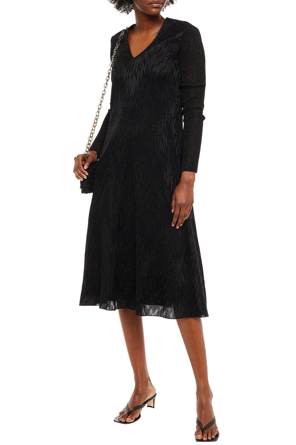 M MISSONI Metallic jacquard-knit midi dress