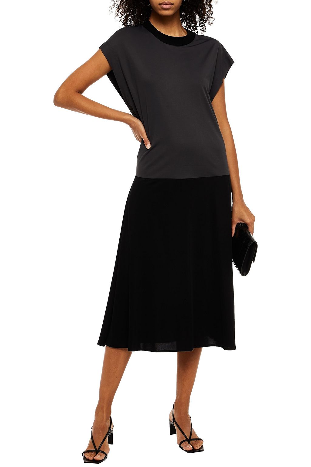 M MISSONI Two-tone stretch-jersey midi dress