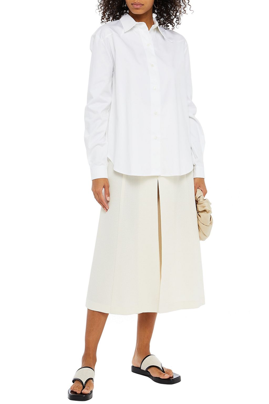 PIECE OF WHITE Charlie stretch-cotton poplin shirt
