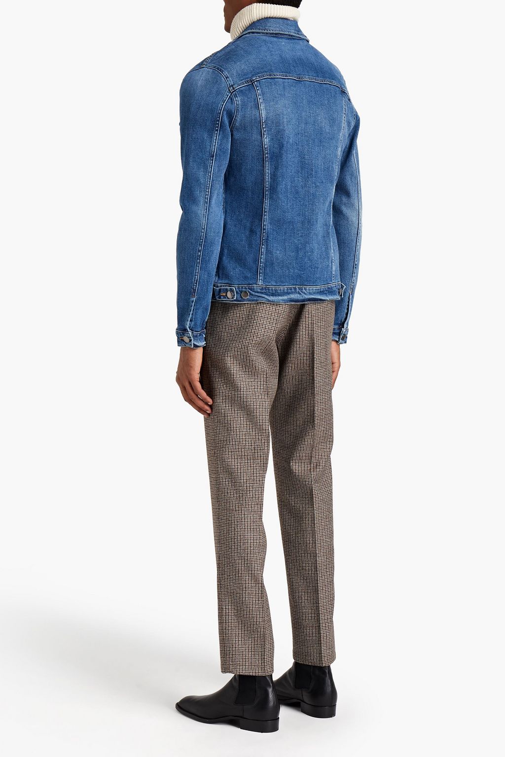 FRAME Slim-fit faded denim jacket
