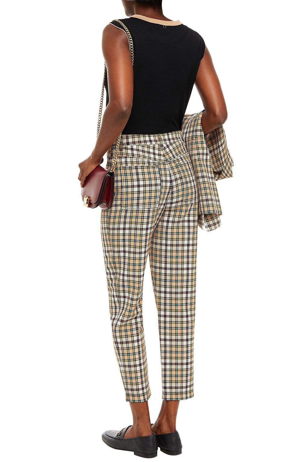 M MISSONI Gingham tweed tapered pants