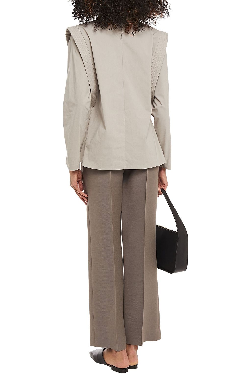 PIECE OF WHITE Julie cotton-blend poplin blouse