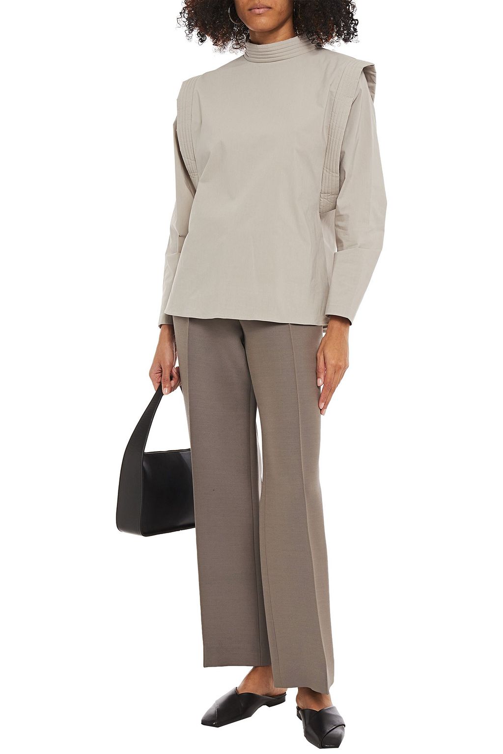 PIECE OF WHITE Julie cotton-blend poplin blouse