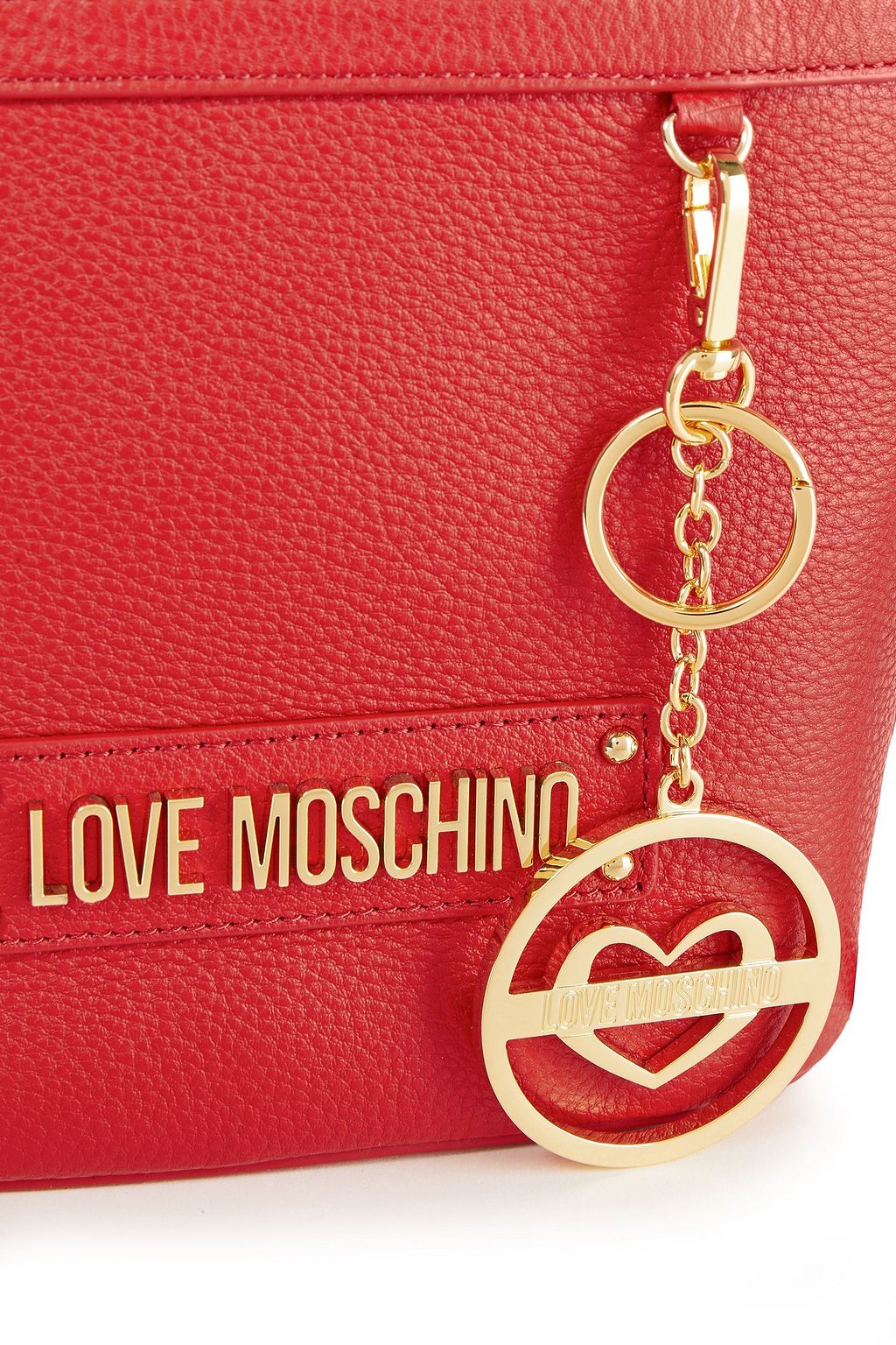 LOVE MOSCHINO Pebbled-leather bucket bag