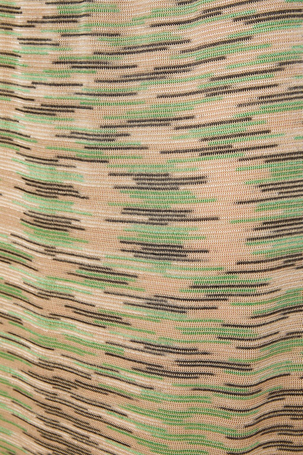 M MISSONI Metallic-paneled crochet-knit maxi skirt