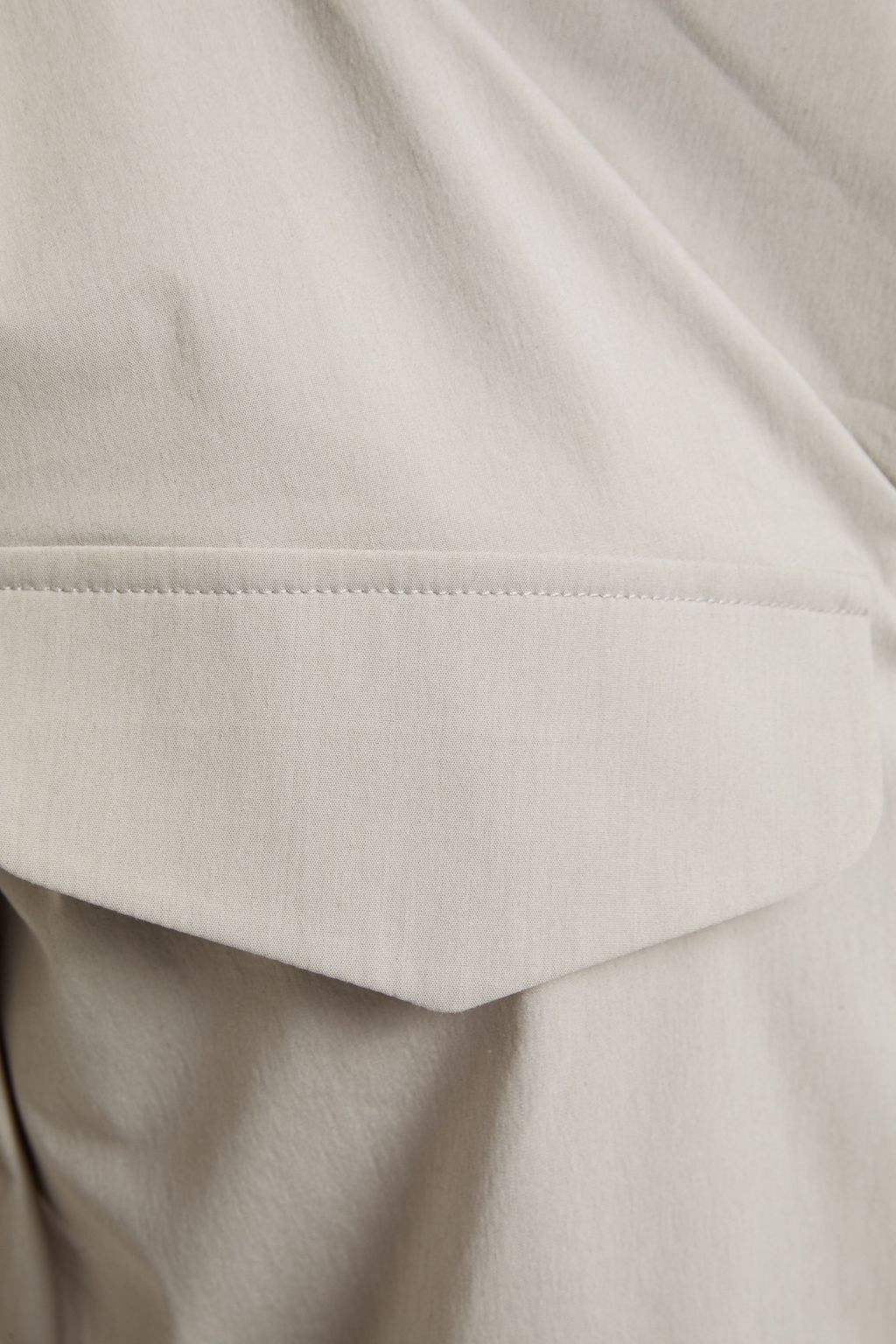 PIECE OF WHITE Emily pleated stretch-cotton poplin shirt